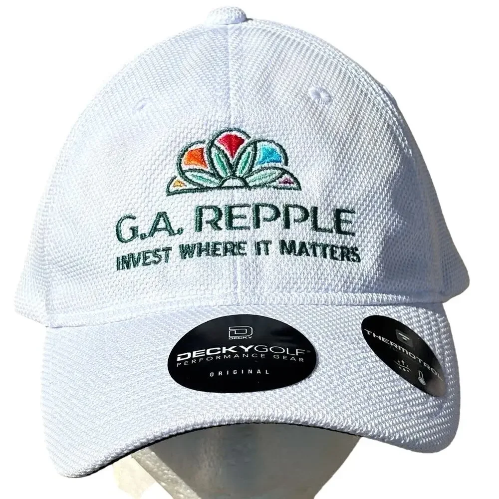 White Decky Golf Men's Hat